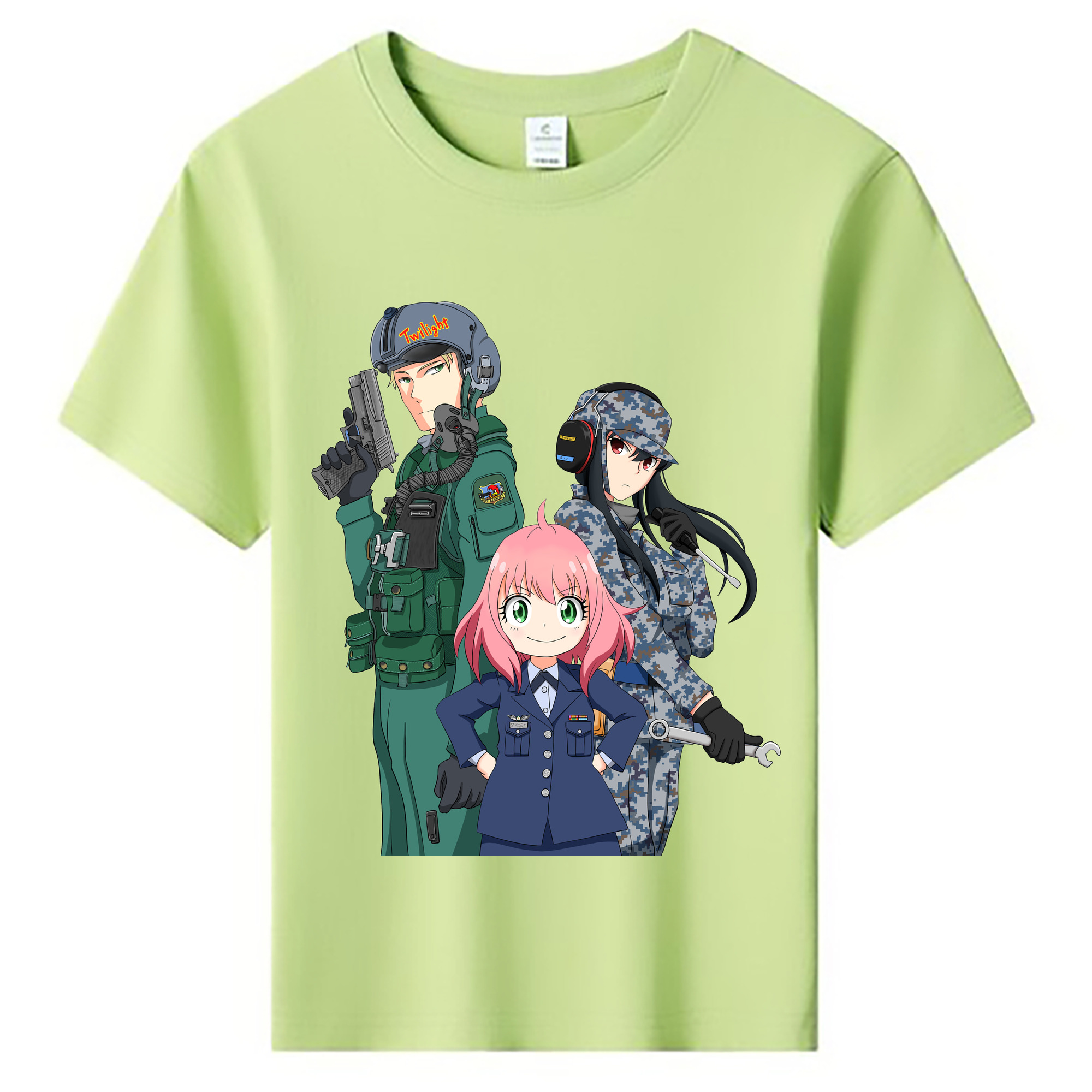 （画像用） SPY×FAMILY间谍家家酒 綿100％キッズTシャツ（フロントプリント）